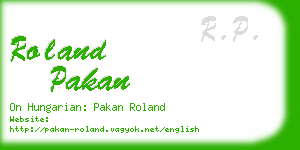 roland pakan business card